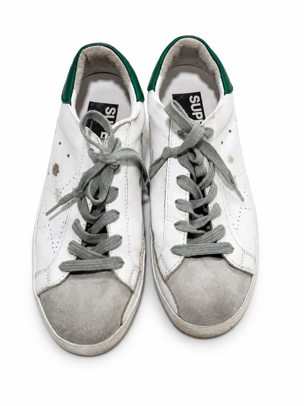 Superstar Italy White Green Leather Sneakers Women’s US 7 EU 37